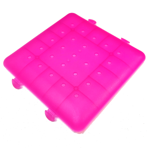 Lego Clikits Container, 14 Compartment, Lid / Trans-Dark Pink