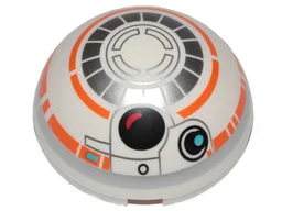 Dome Hemisphere 4 x 4 with BB-8 Droid Pattern