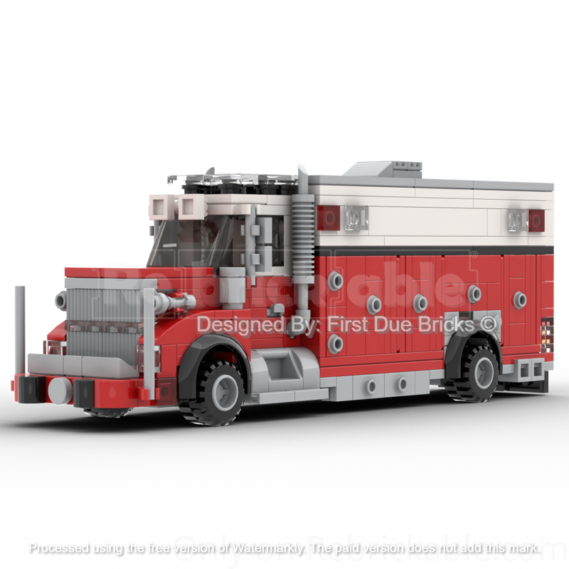 Lego American Commercial Cab Walk-In Heavy Rescue
