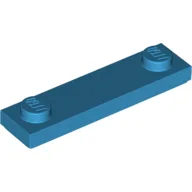 Plate Special 1 x 4 with 2 Studs with Groove [New Underside] / Dark Azure