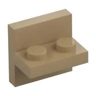 Bracket 2 x 2 with 1 x 2 Vertical Studs / Dark Tan