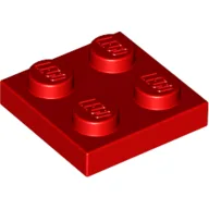 Plate 2 x 2 / Red