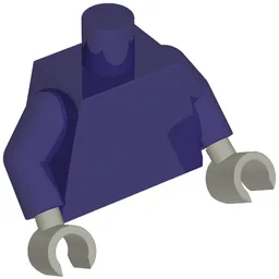 Torso, Dark Purple Arms, Light Bluish Gray Hands [Plain] / Dark Purple