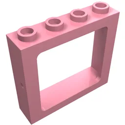 Window 1 x 4 x 3 Train with All Studs Hollow / Pink