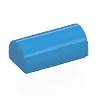 Brick Curved 1 x 2 x 2/3 Double Curved Top, No Studs / Dark Azure