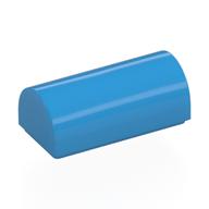 Lego Brick Curved 1 x 2 x 2/3 Double Curved Top, No Studs / Dark Azure