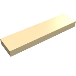 Tile 1 x 4 with Groove / Tan