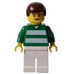 Soccer Player Green Torso, White Legs #11