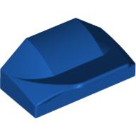 Lego Brick Wedged, Curved 1 x 2 x 2/3 No Studs, Wing End / Royal Blue