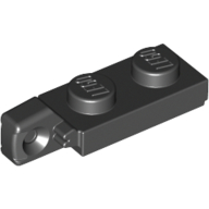 Lego Hinge Plate 1 x 2 Locking with 1 Finger On End, with Groove / Black