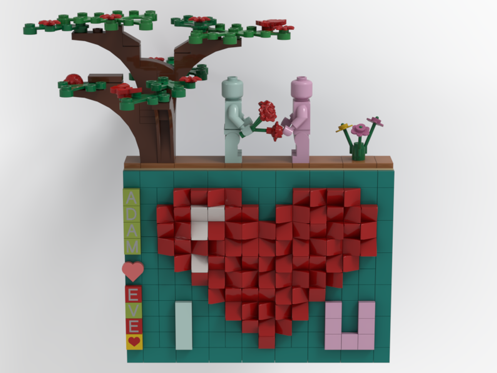 Lego People in Love (with a Photo Frame)
