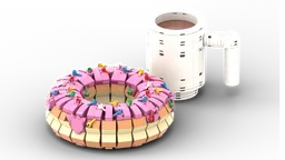 Pink Sprinkle Donut & Coffee