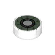 Tile Round 1 x 1 with Iron Man Chest Reactor Print