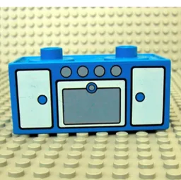 Duplo Oven Range with 2 Top Studs and Doors Print / Blue