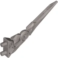 Large Figure Weapon Blade / Claw / Spike, Flexible / Flat Silver