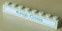 Brick 1 x 8 with 'Kings Cross' Pattern (Sticker) - Set 4708