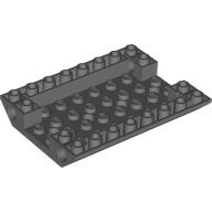 Lego Brick Sloped Inverted 45° 6 x 8 Double with Pin Holes on Sides / Dark Bluish Gray