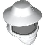Lego Mask / Hat, Beekeeper with Trans-Black Visor Pattern / White