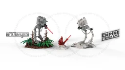 Mini Size AT-ST for Micro Diorama : New Design V230316