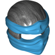 Lego Wrap with Short Back Knot, Dark Azure Pattern / Pearl Titanium