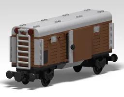 4W-CFe Wagon (4 Wheel-Covered Freight Wagon as end Wagon)