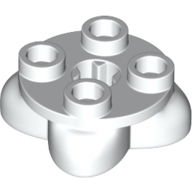 Lego Feet, 2 x 2 x 2/3 with 4 Feet, 4 Studs on Top / White