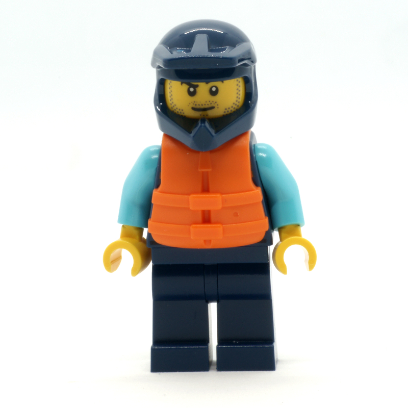 Lego Ocean Explorer, Man, Dark Blue Wetsuit and Helmet, Live Jacket