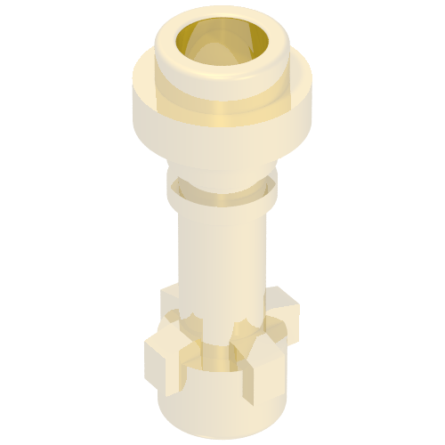 Lego Weapon Lightsaber Hilt with Bottom Ring / Chrome Gold