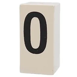 Tile Special 1 x 2 x 5/6 with Stud Hole in End with 'O' Print