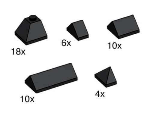 Lego Black Ridge Roof Tiles