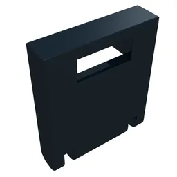 Box 2 x 2 x 2 Door with Slot / Black