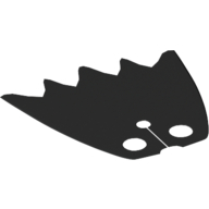 Lego Neckwear Cape, Scalloped 5 Points [Spongy Stretchable Fabric] / Black