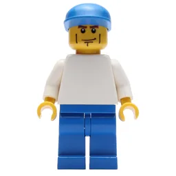 Man - White Torso, Blue Legs, Blue Cap