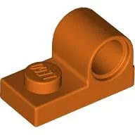 Plate Special 1 x 2 with Pin Hole on Top / Reddish Orange