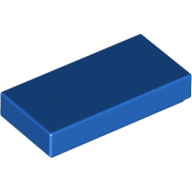 Lego Tile 1 x 2 with Groove / Blue