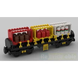 Container train car with 4 axle