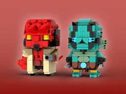 Hellboy & Abe Sapien Brickheadz LEGO MOC - Dark Horse Hellboy