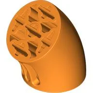 Brick Round 3 x 3 D. Tube with 45° Elbow and Axle Holes (Crossholes) at Each End / Orange