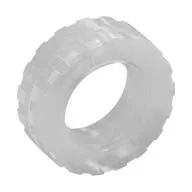 Tyre 17.5 x 6 with Shallow Staggered Treads / Milky White