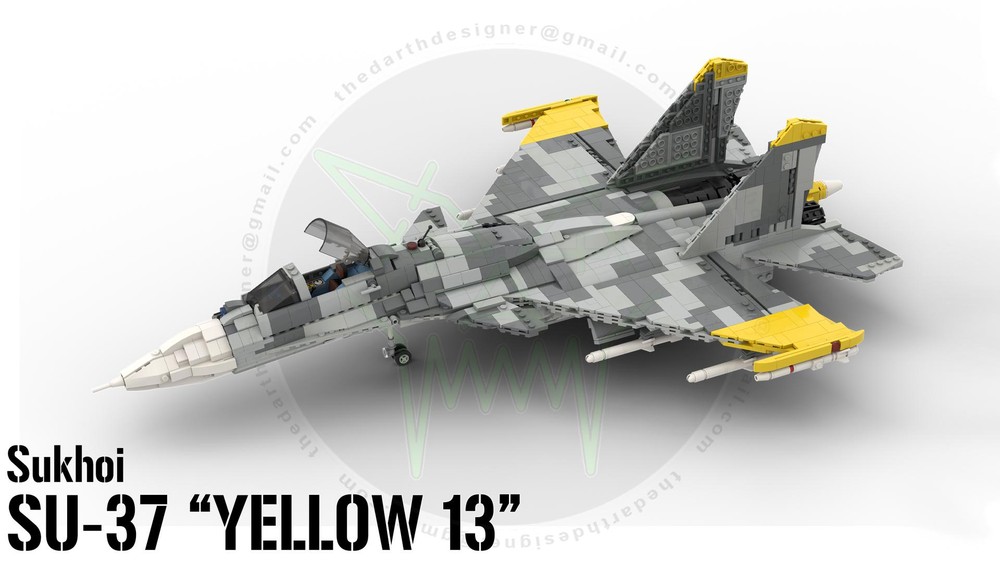 Lego Sukhoi | SU-37 "YELLOW 13" - 1:34 Scale (v2)