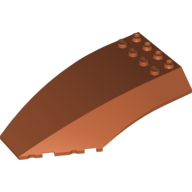 Lego Windscreen 10 x 6 x 2 Curved / Dark Orange