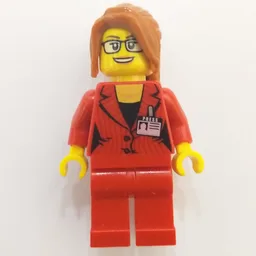 Red Jacket Torso, Red Legs, Dark Orange Hair, Glasses