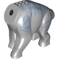Animal Body Part, Dinosaur, Brachiosaurus Body with Sand Blue Markings Print / Light Bluish Gray