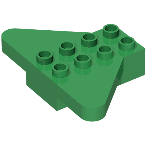Lego Duplo Brick 2 x 4 with Wings / Green