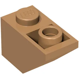 Brick Sloped Inverted 45° 2 x 1 / Medium Nougat