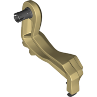 Lego Animal Body Part, Dinosaur, Indominus Rex Arm, Left, with Elbow Spikes with Black Claws / Tan