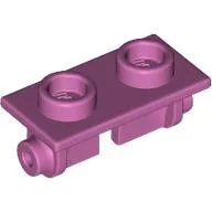 Hinge Brick 1 x 2 Top Plate Thin / Medium Dark Pink
