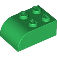 Brick Curved 2 x 3 / Green
