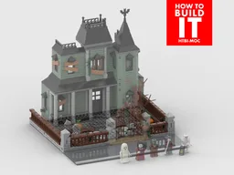 Modular display for set 31167 - Haunted Mansion (Open mode)