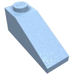 Brick Sloped 33° 3 x 1 / Bright Light Blue